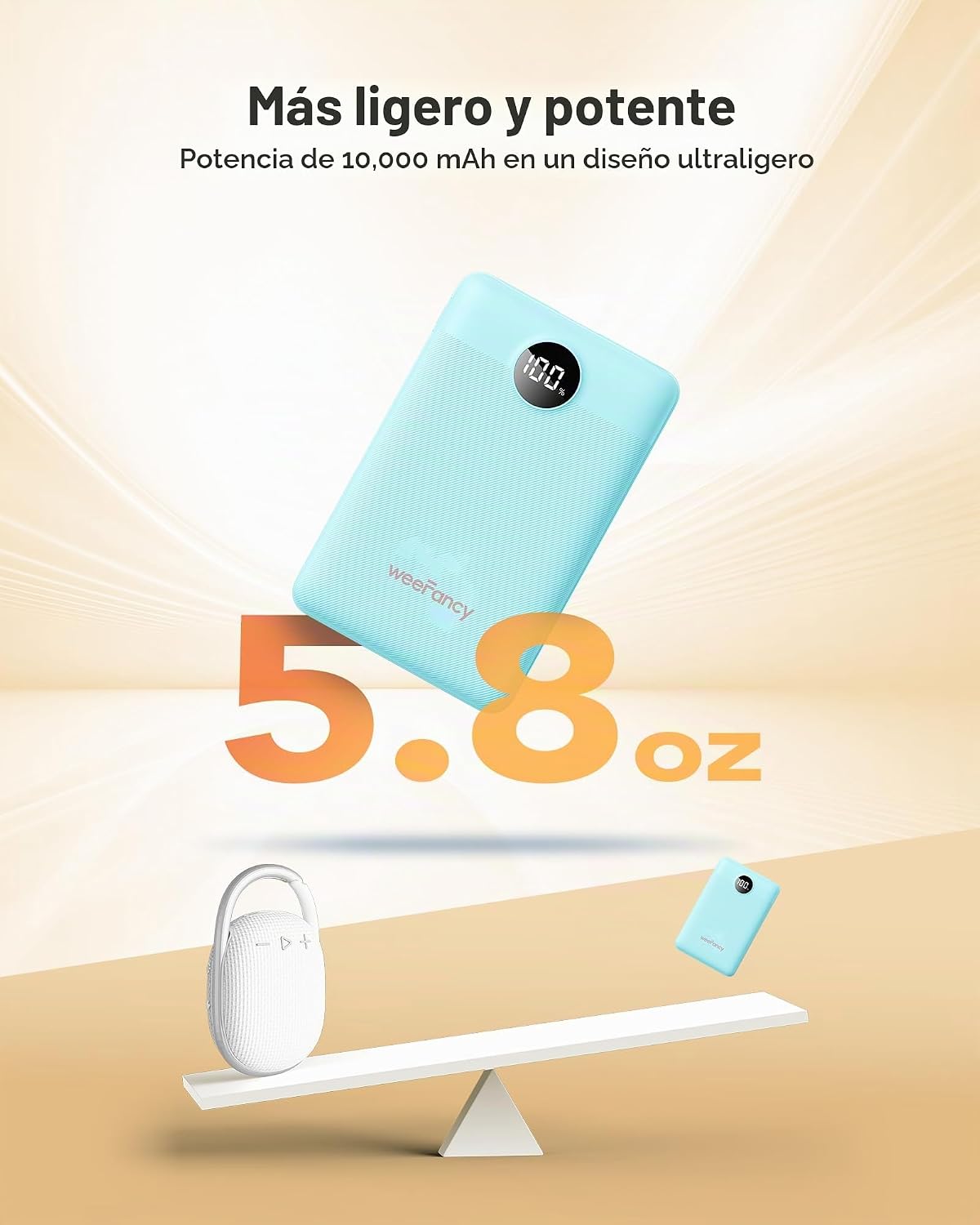 Pequeño cargador portátil 10000mAh 20W Mini banco de energía de car...