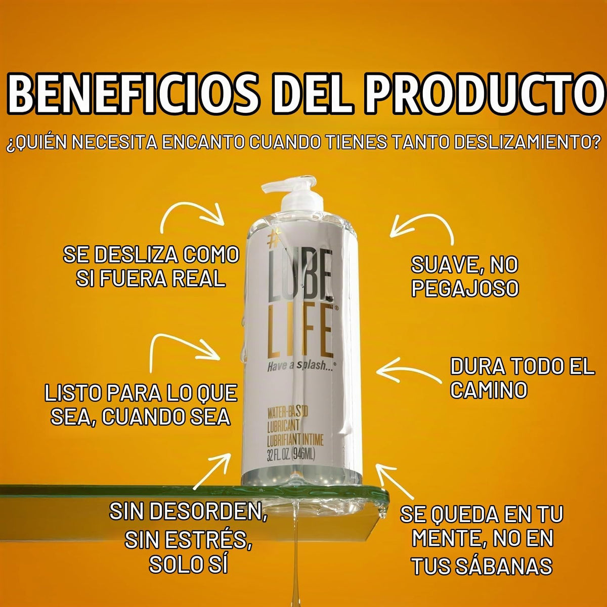 LUBELIFE Lubricante a base de agua, lubricante personal para hombre...