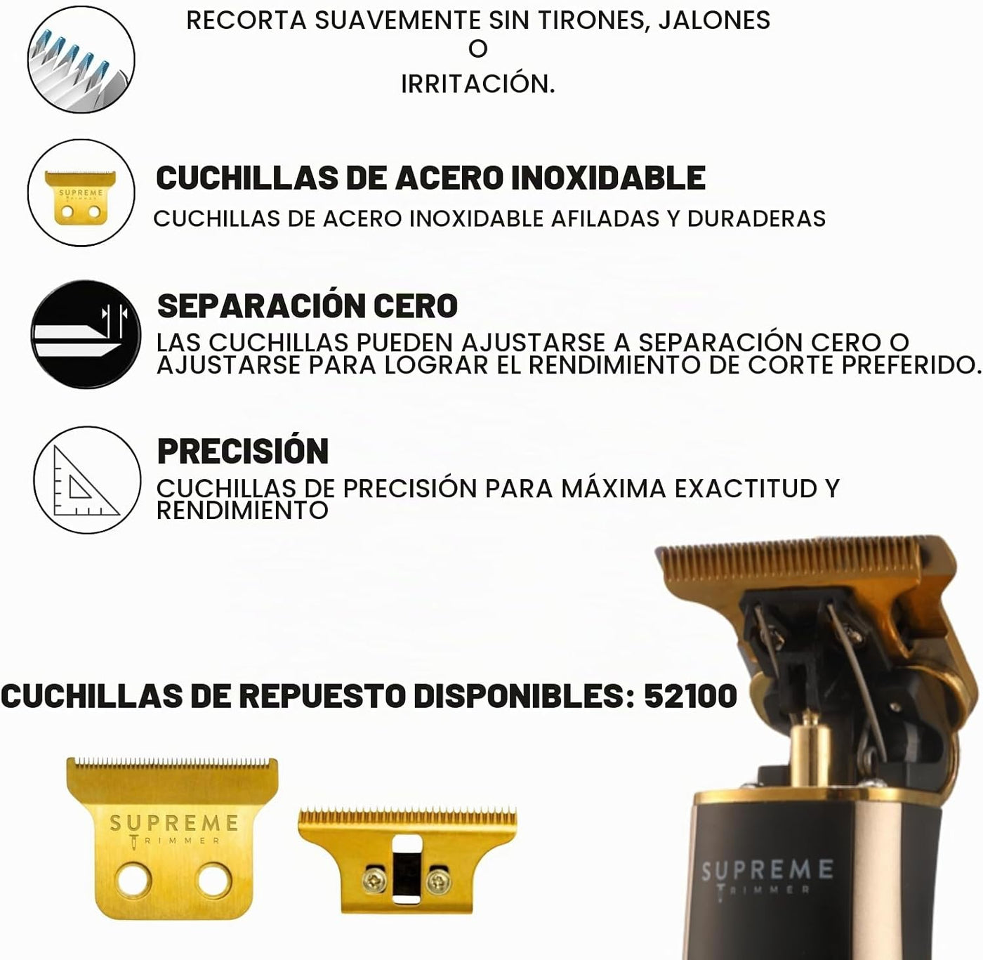 Supreme Trimmer 2-en-1 recortadora en forma de T y afeitadora con l...
