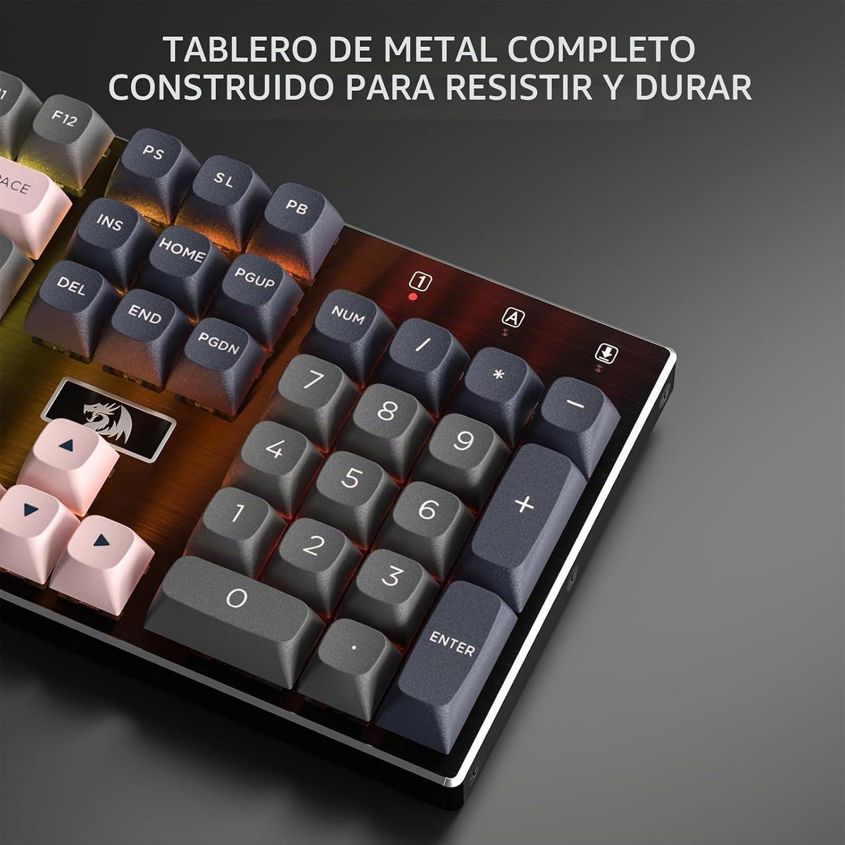 Redragon Teclado mecánico atado con cable del juego K556 RGB, table...