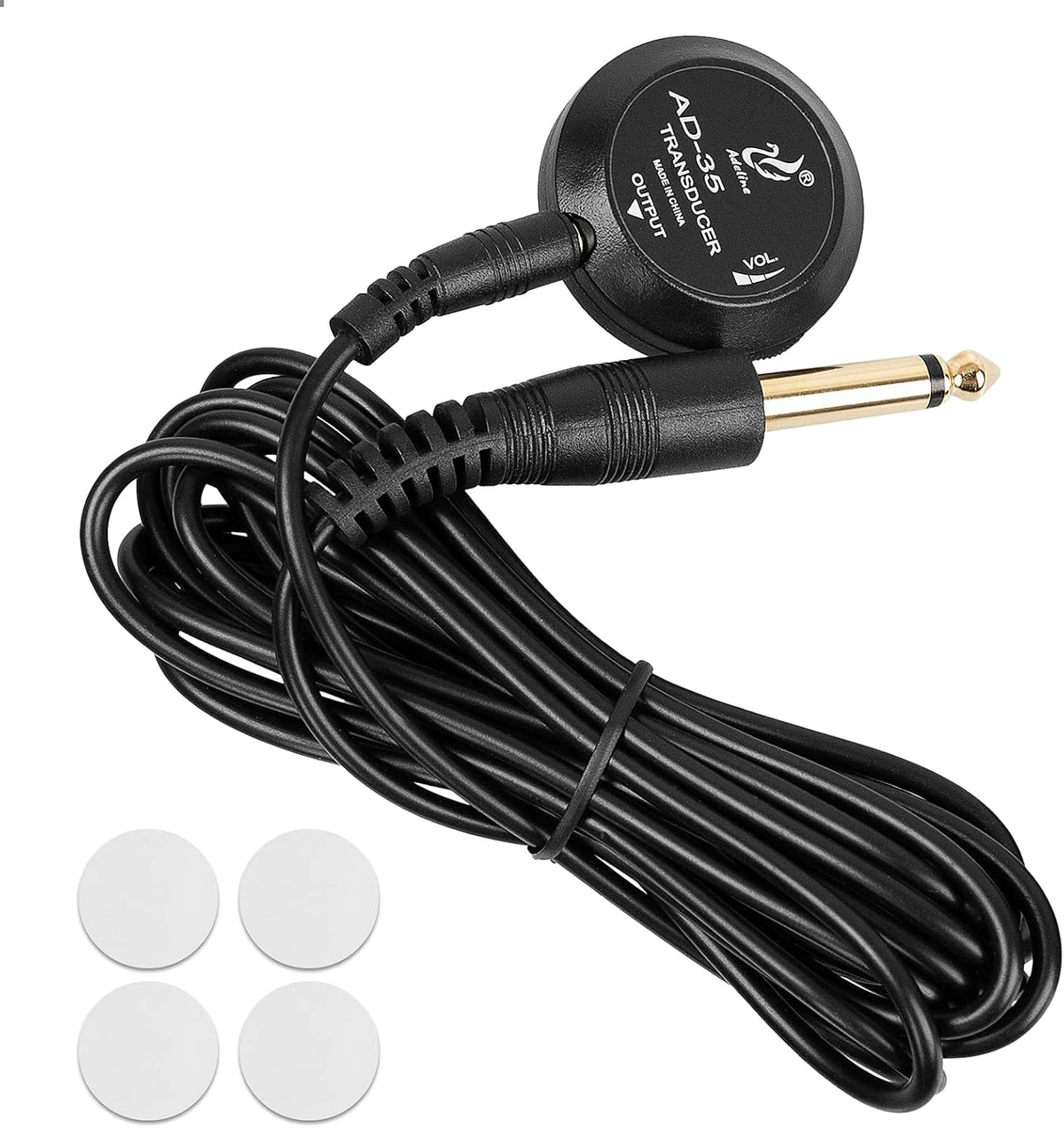 Pastilla de guitarra con control de volumen, transductor de micrófo...