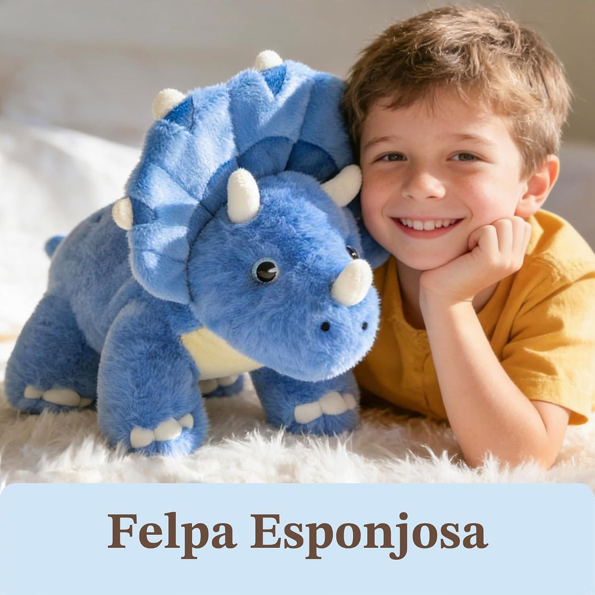 IKASA Peluche de dinosaurio Triceratops grande de 18 pulgadas, jugu...