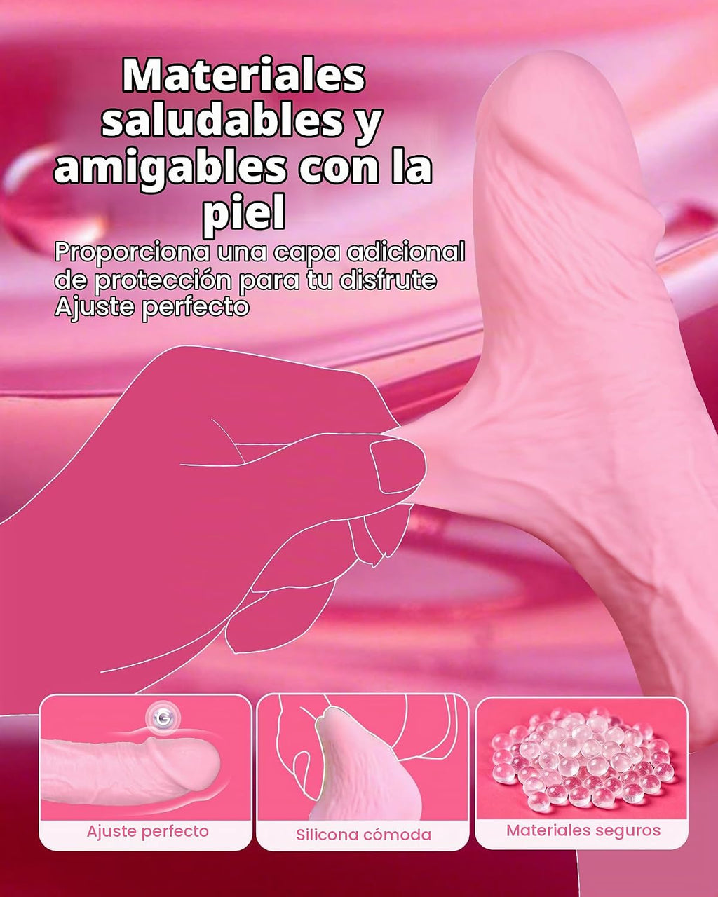 Consolador de empuje vibrador juguetes sexuales, consolador de punt...