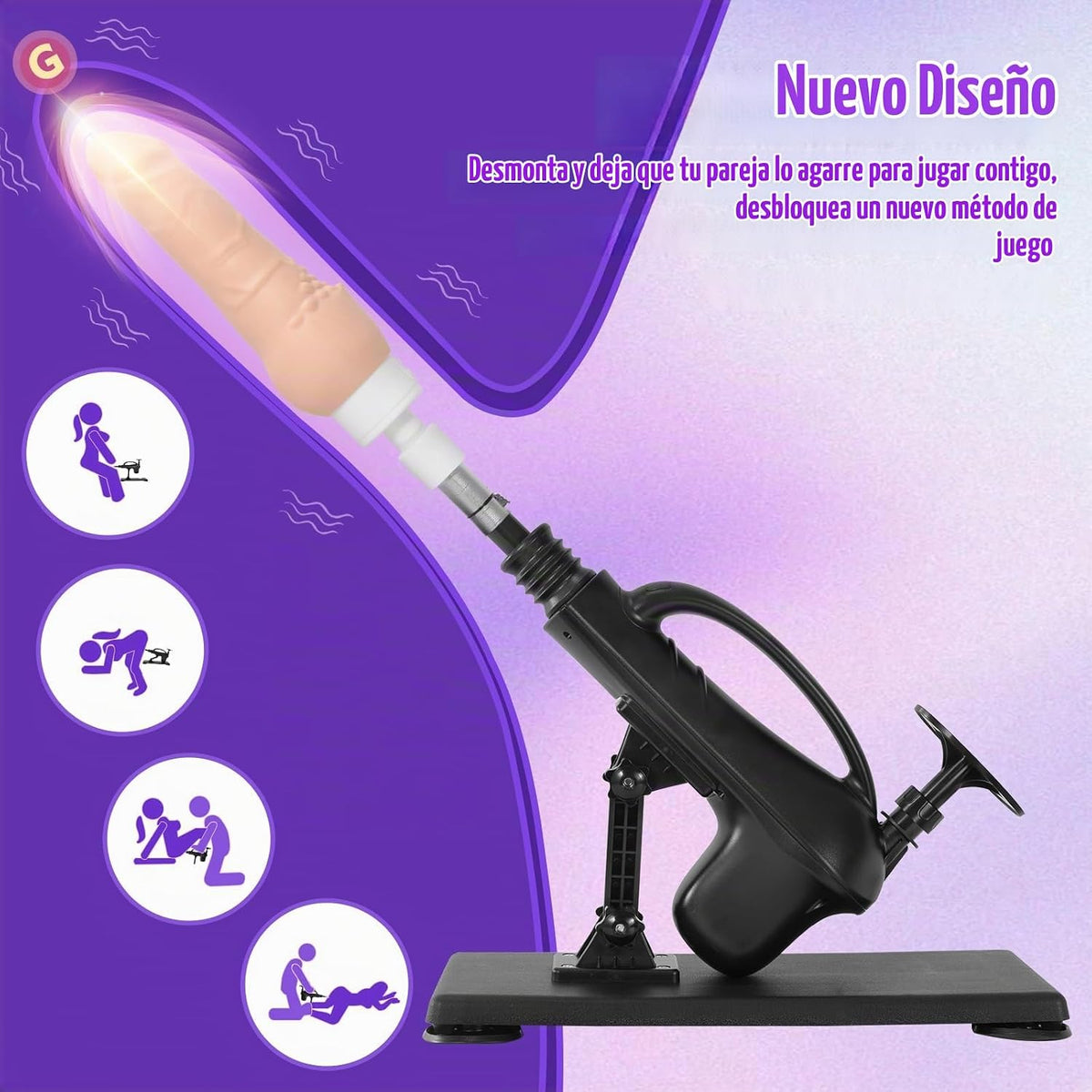 Amausen Máquina sexual de consolador de calefacción y vibración con...