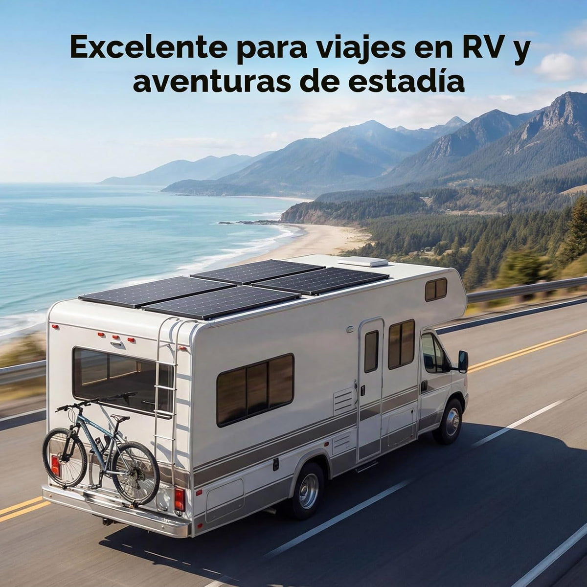 Panel solar bifacial JJN de 400 W, 2 módulos de 200 W, 23% de alta...