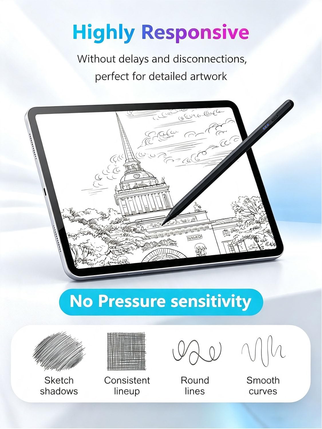 Paquete de 2 lápices capacitivos para Apple iPad A16, lápiz digital...