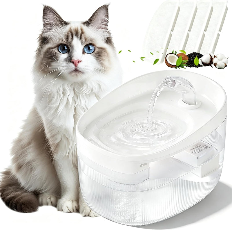 Fuente de agua para gatos 74oz\/2.2L, ultra silenciosa | Agua que f...
