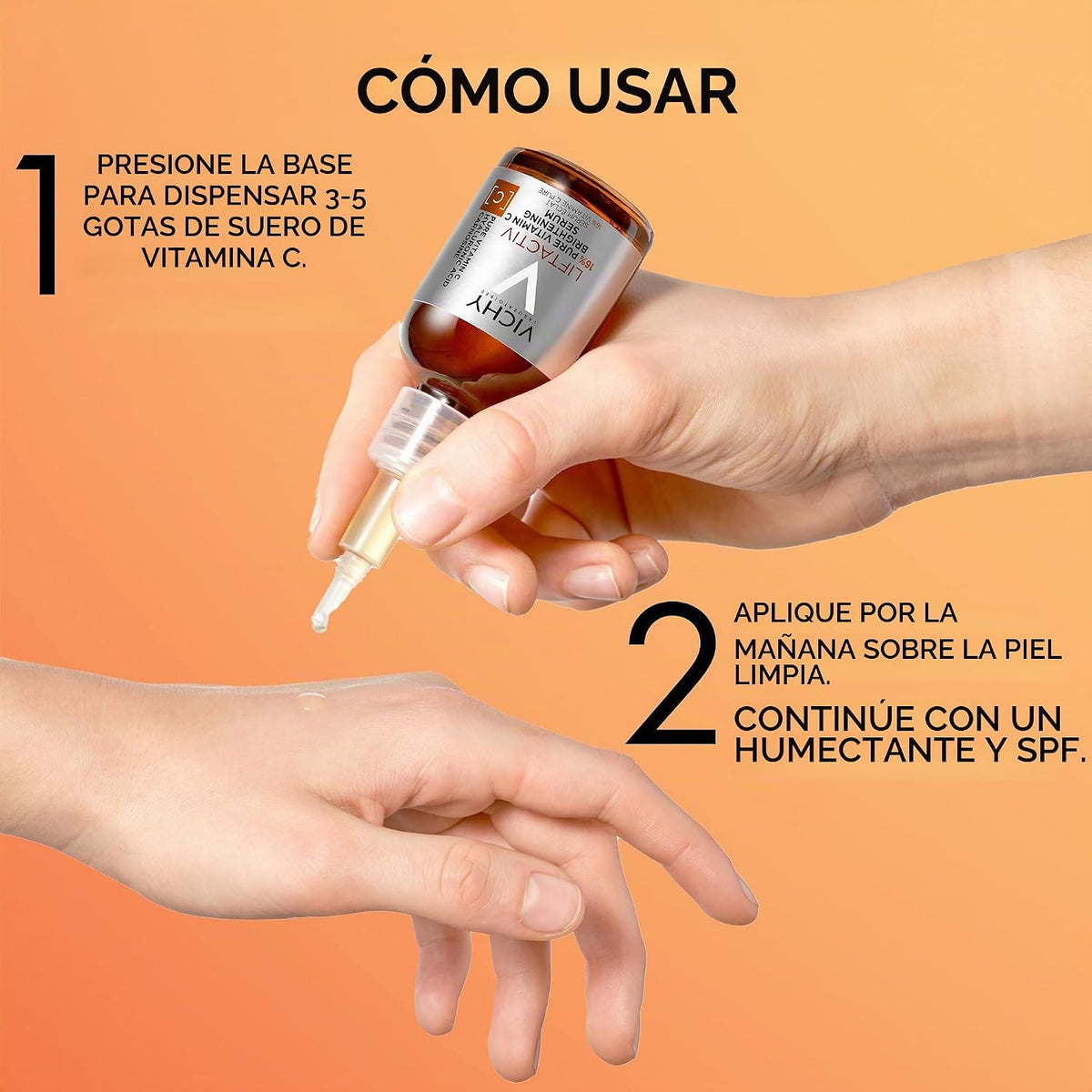 VICHY LiftActiv Suero de Vitamina C para la Cara, Suero Iluminador...