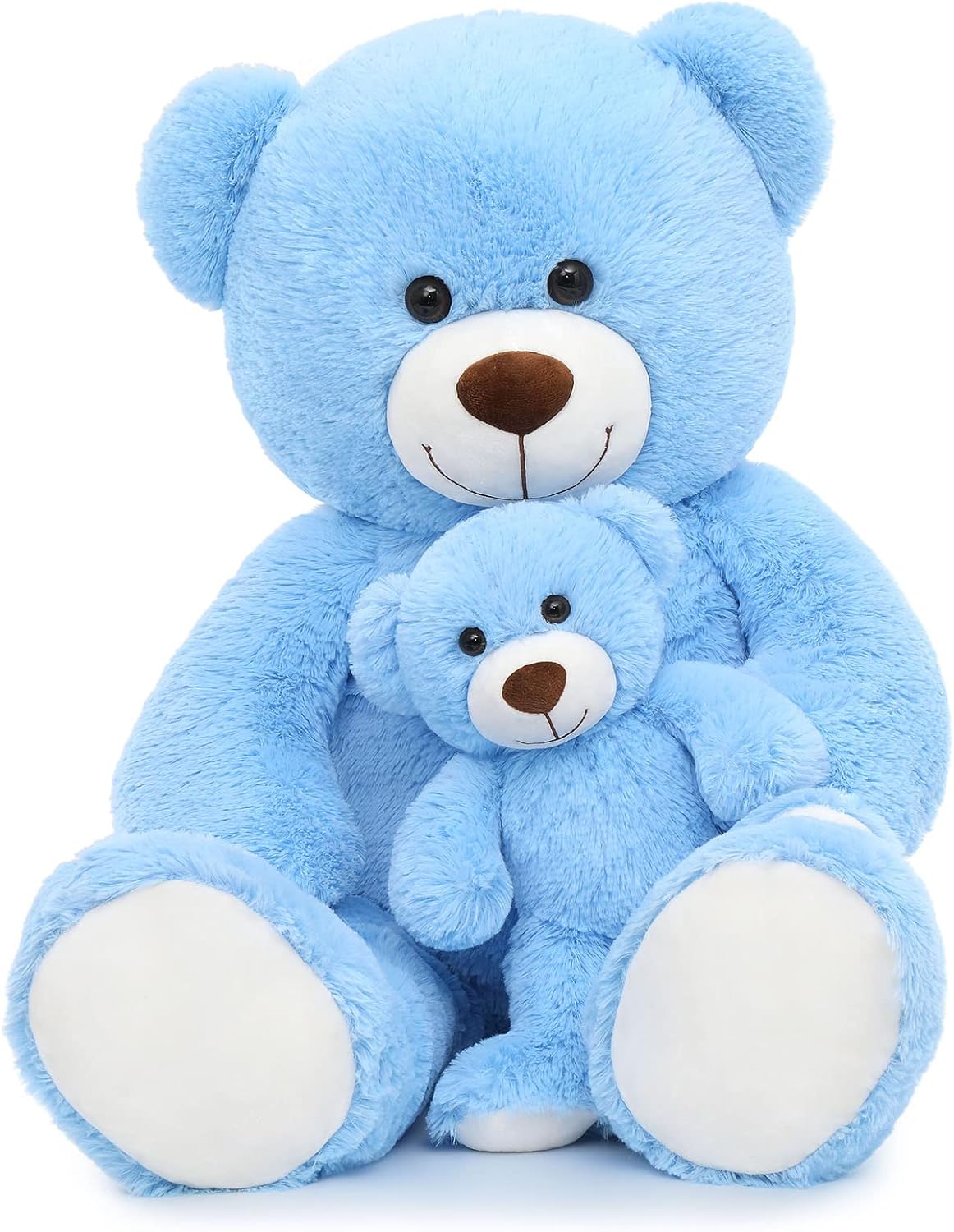 Muiteiur Juego de oso de peluche gigante azul de 40'', lind...