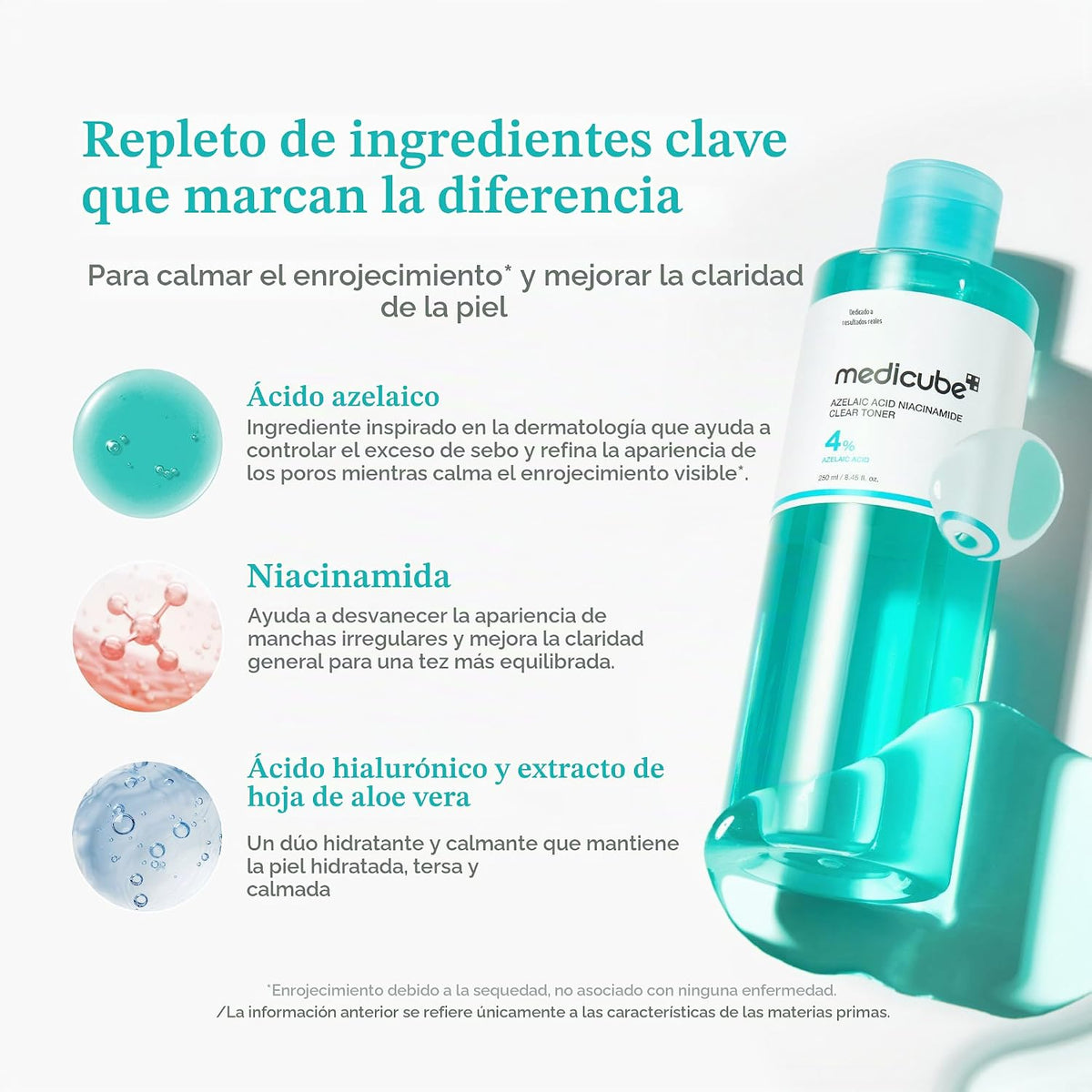 Tónico clarificante de niacinamida y ácido azelaico de medicube | C...