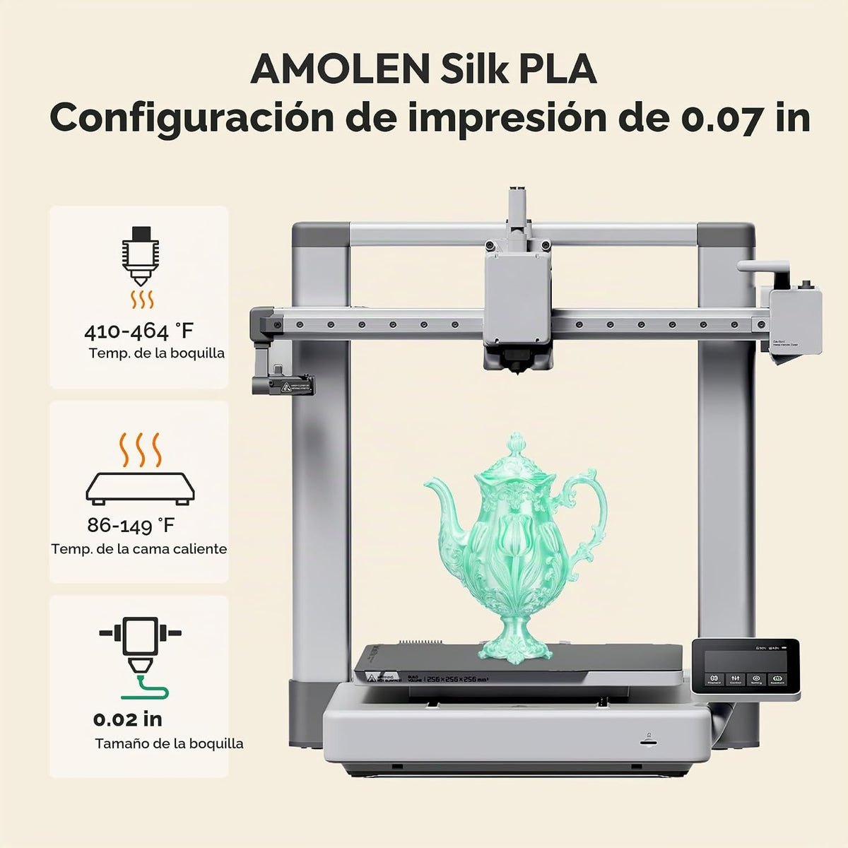 AMOLEN Silk - Paquete de 4 filamentos para impresora 3D, 4 carretes...