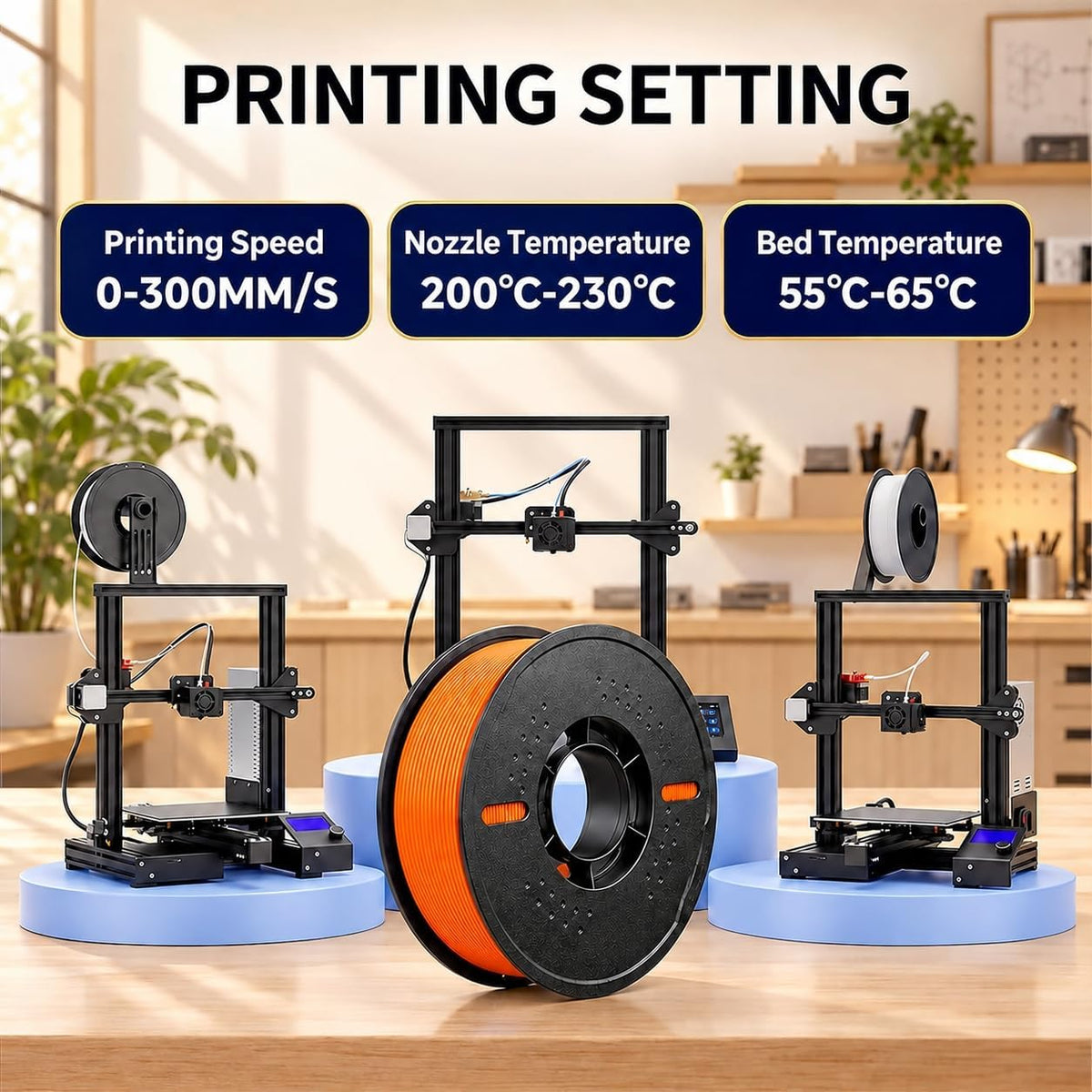 Meuymeu Paquete de filamentos PLA+ de 13.2 lbs, filamento de impres...
