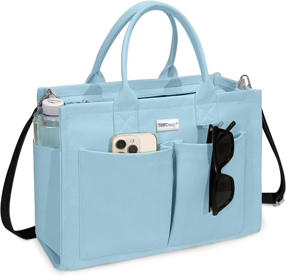 TOPDesign Bolso de Lona Resistente para Mujer, Bolso Bandolera\/de...