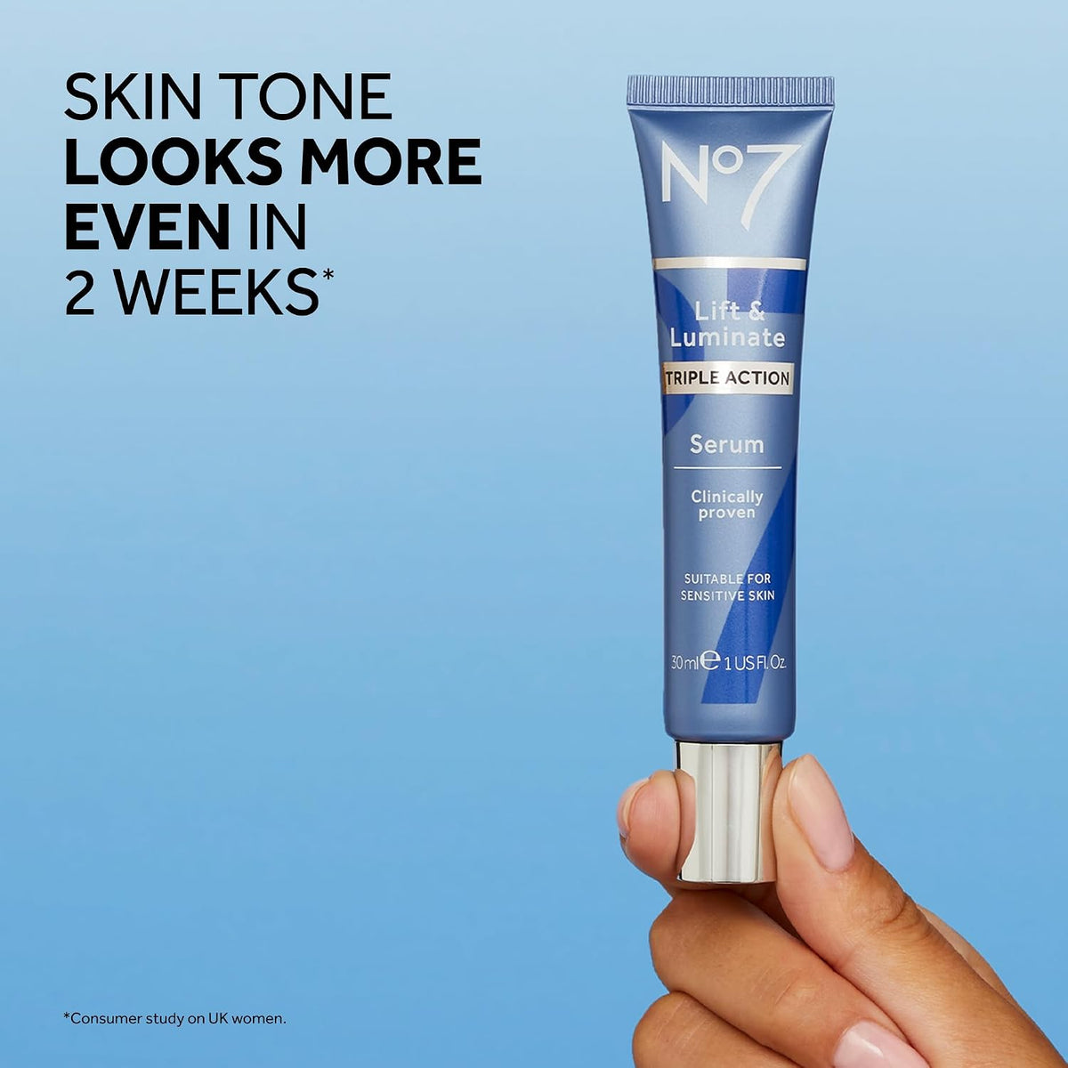 No7 Lift and Luminate Suero Facial de Triple Acción \u2013 Suero de...