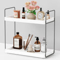 Forbena Organizador de baño blanco para encimera, estante organizad...