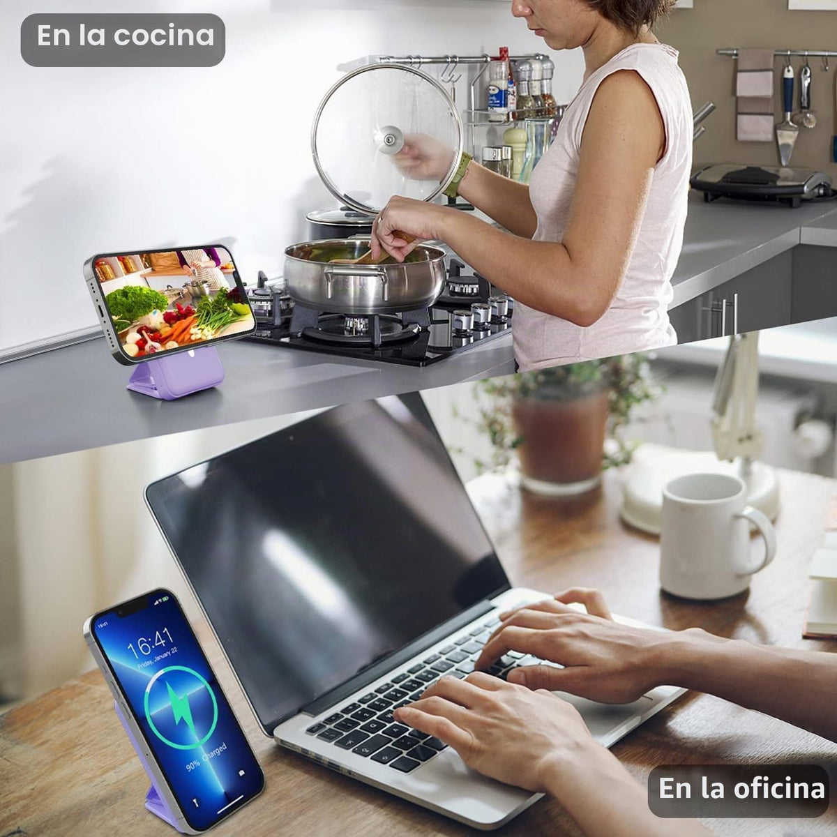 AOGUERBE Banco magnético del poder, cargador portátil inalámbrico 1...