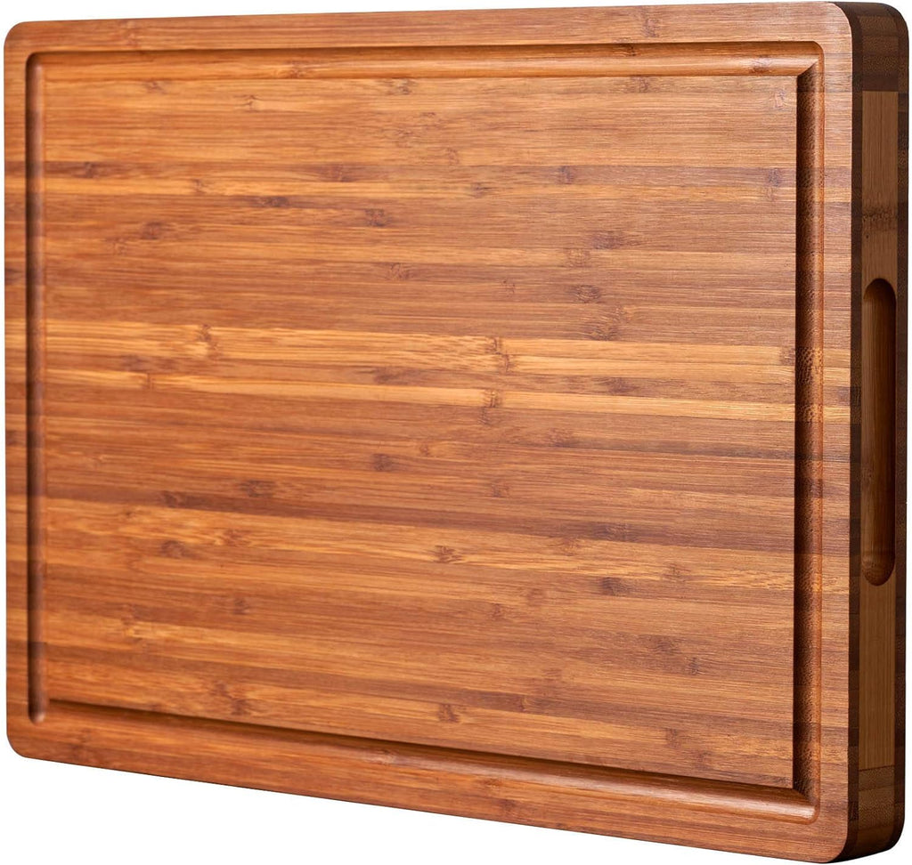 Tabla de cortar de madera de bambú para cocina, bloque de carnicero...