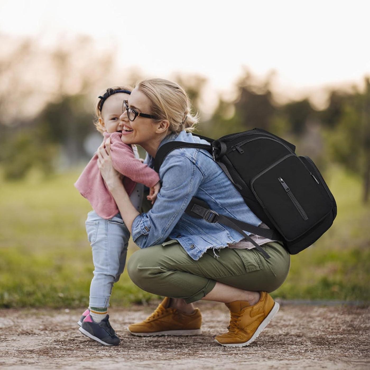 Mancro - Mochila, pañalera, Gran capacidad, impermeable, elegante.,...