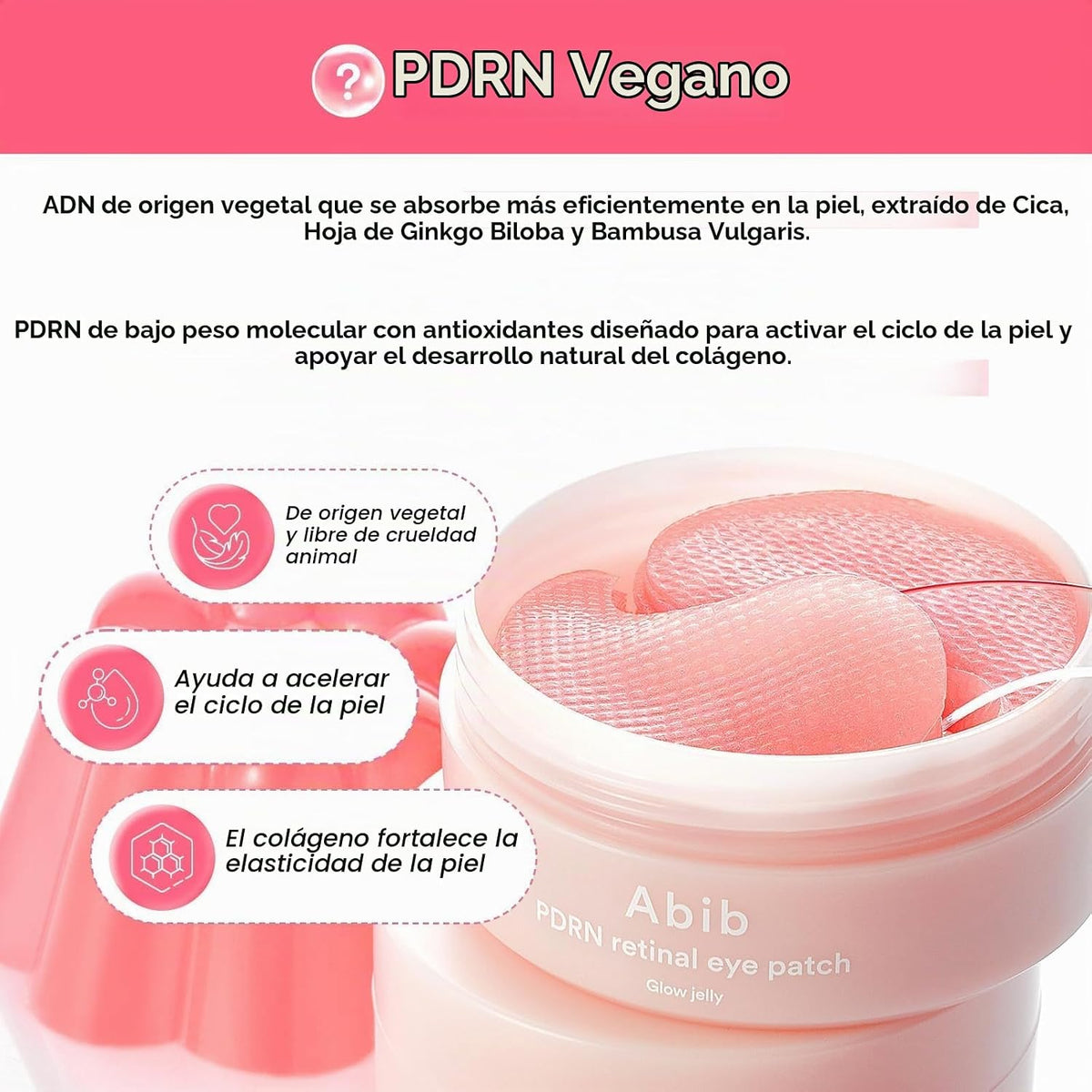 Abib PDRN - Parches para ojos retinianos para rejuvenecer e hinchar...