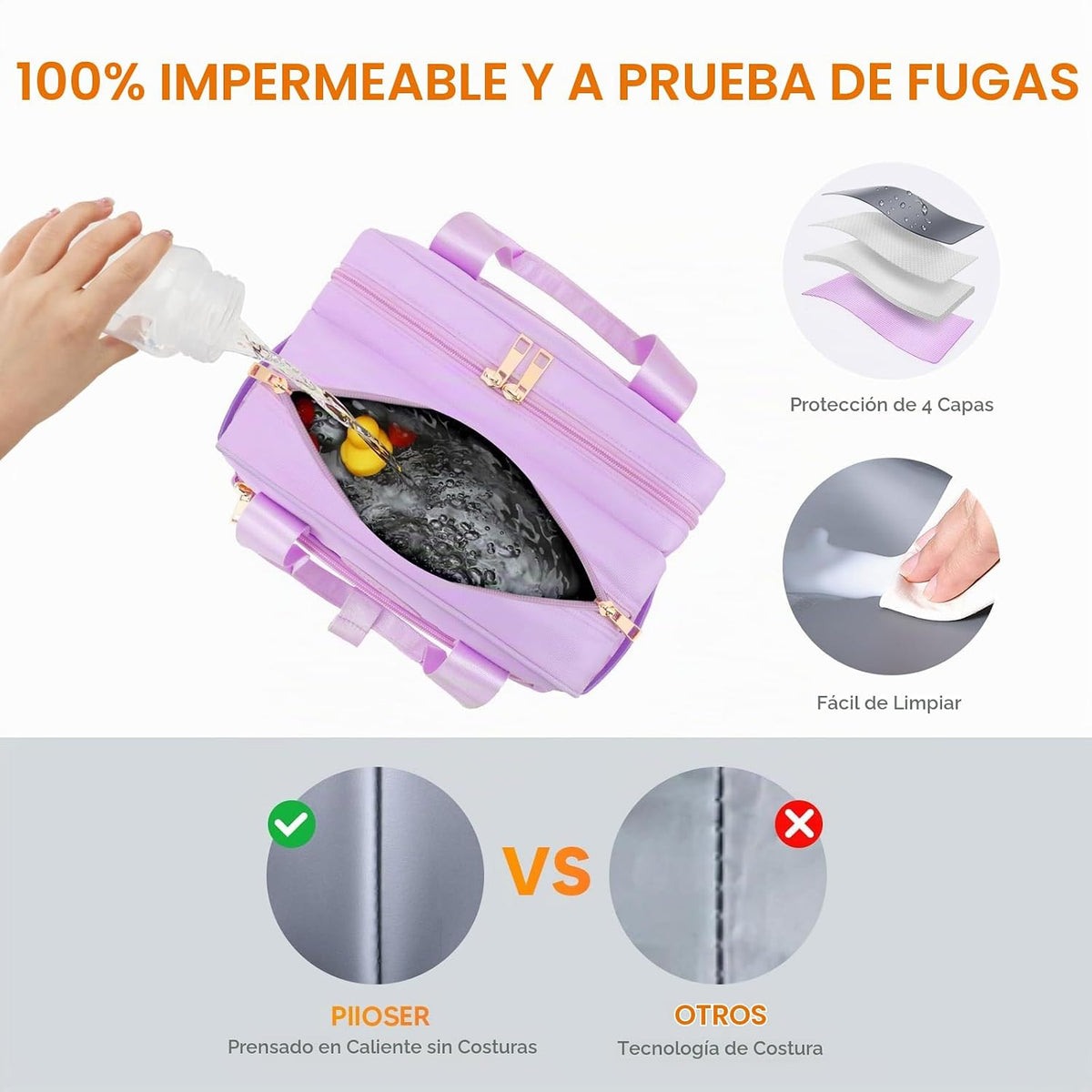 PIIOSER Bolsa de viaje enfriadora de leche materna con bolsa de hie...