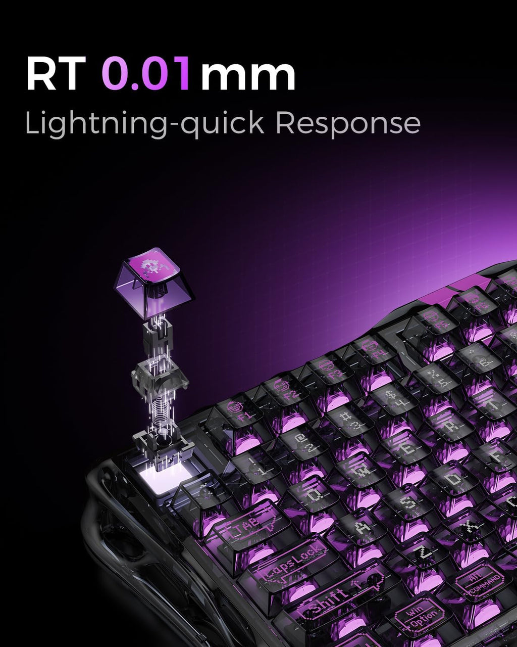 GravaStar Mercury V75 Lite Teclado para juegos con efecto Hall, tec...