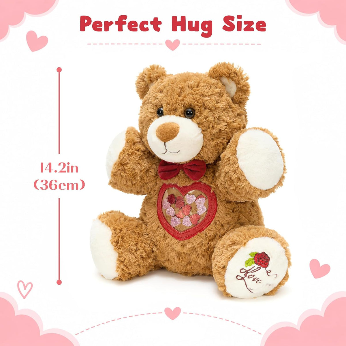 Tezituor Oso de peluche, lindo juguete de peluche de oso, regalos d...