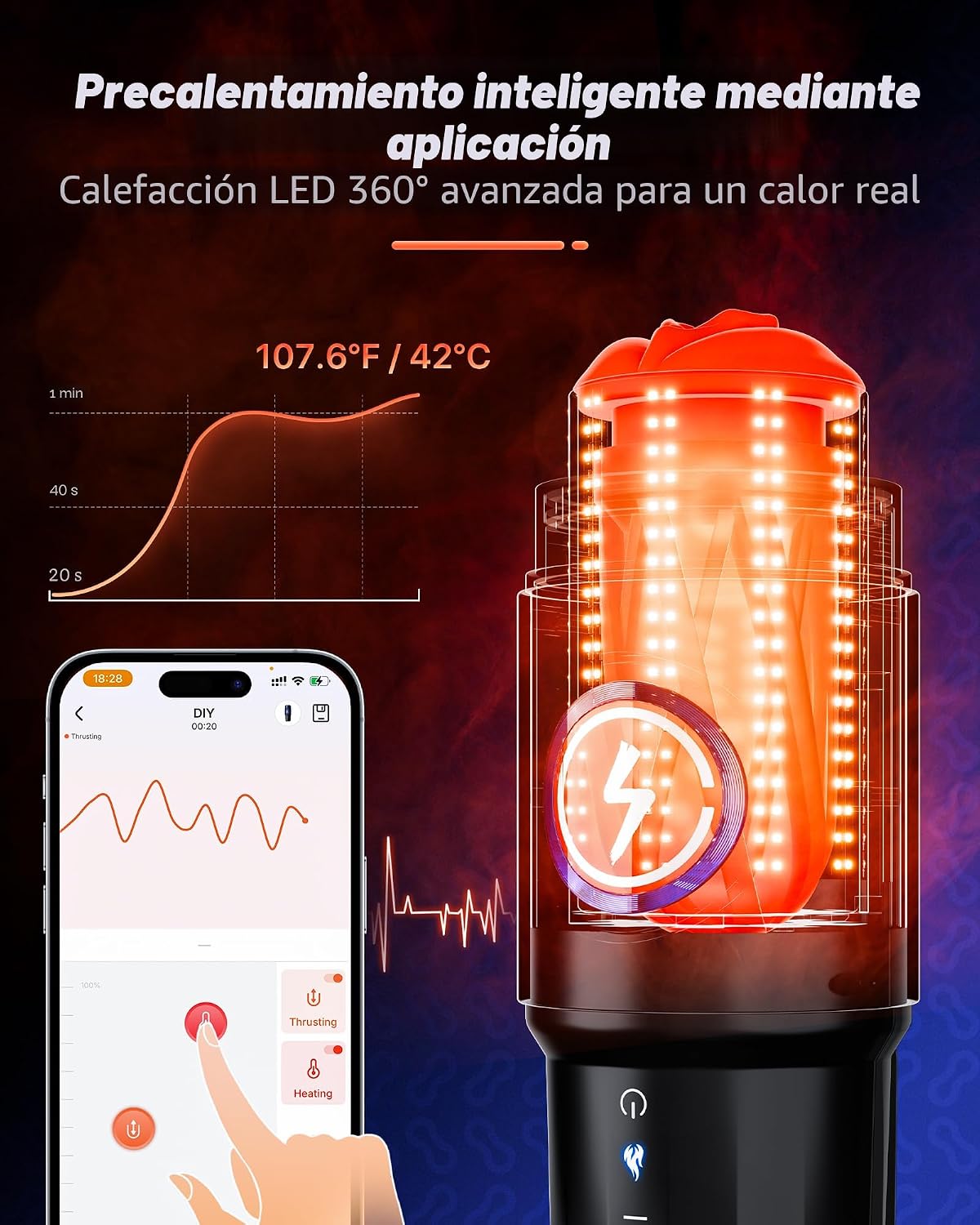 EINSEO Juguetes sexuales masculinos para masturbación con 3 fundas...