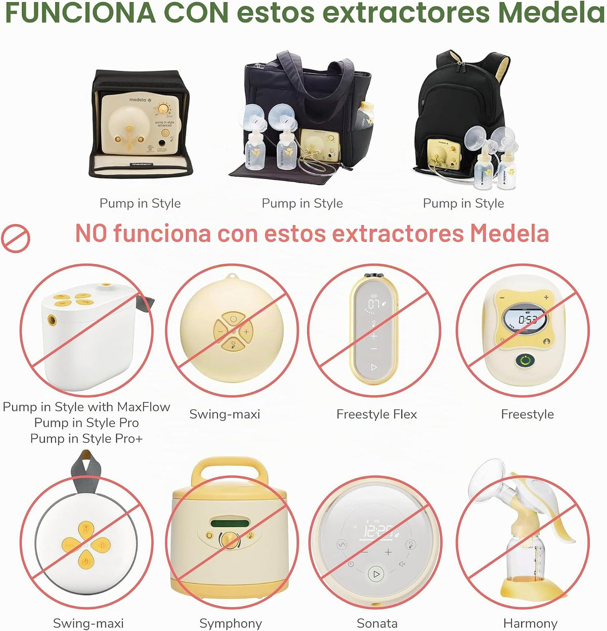 Maymom Kit de extractor de leche compatible con bomba Medela in Sty...