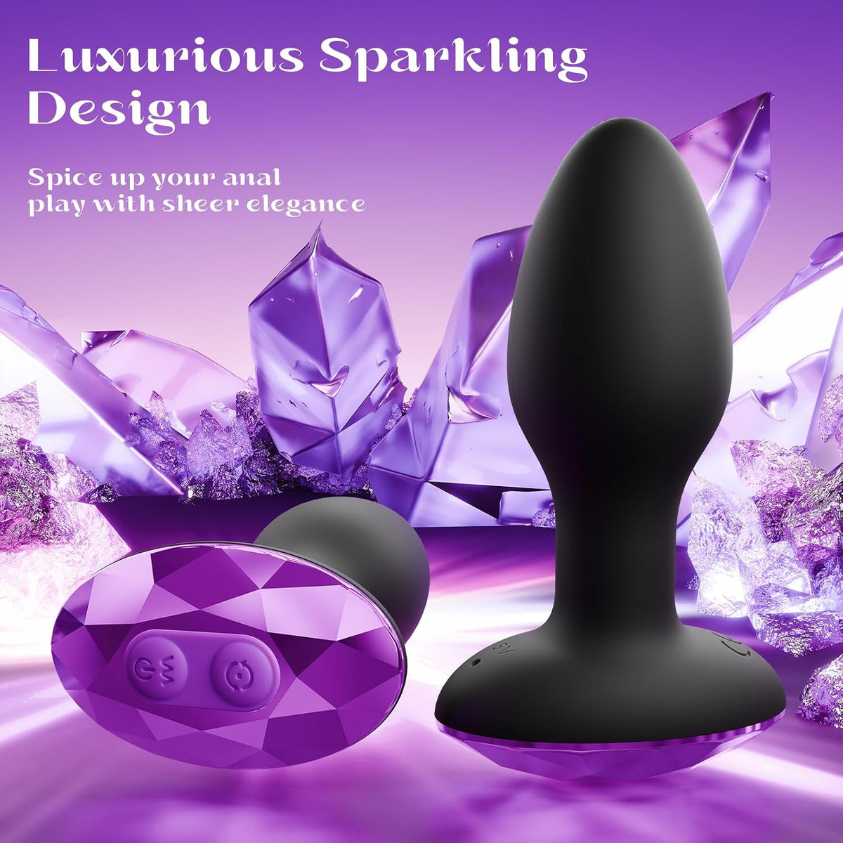 Vibrador Anal Juguetes Sexuales para Adultos con 10 Modos de Rotaci...