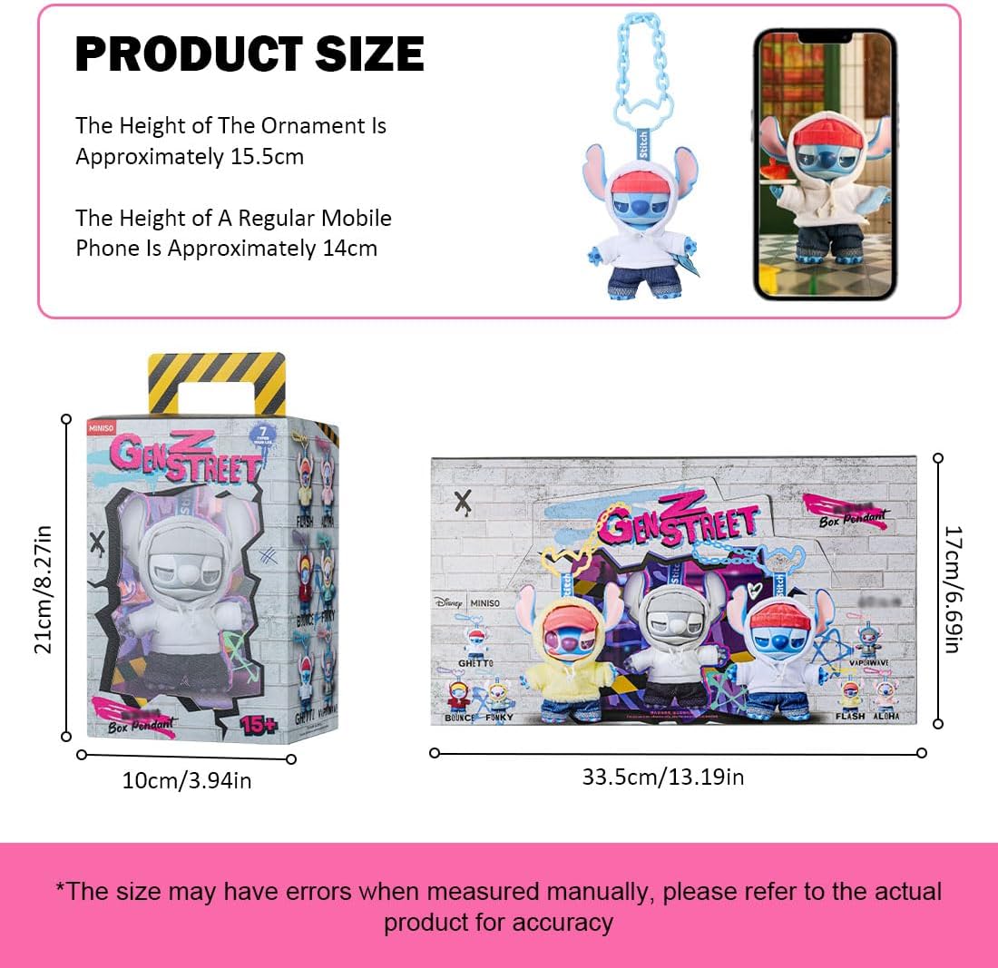 MINISO Disney Stitch GenZ Street Collection - Figura Sorpresa de Ll...