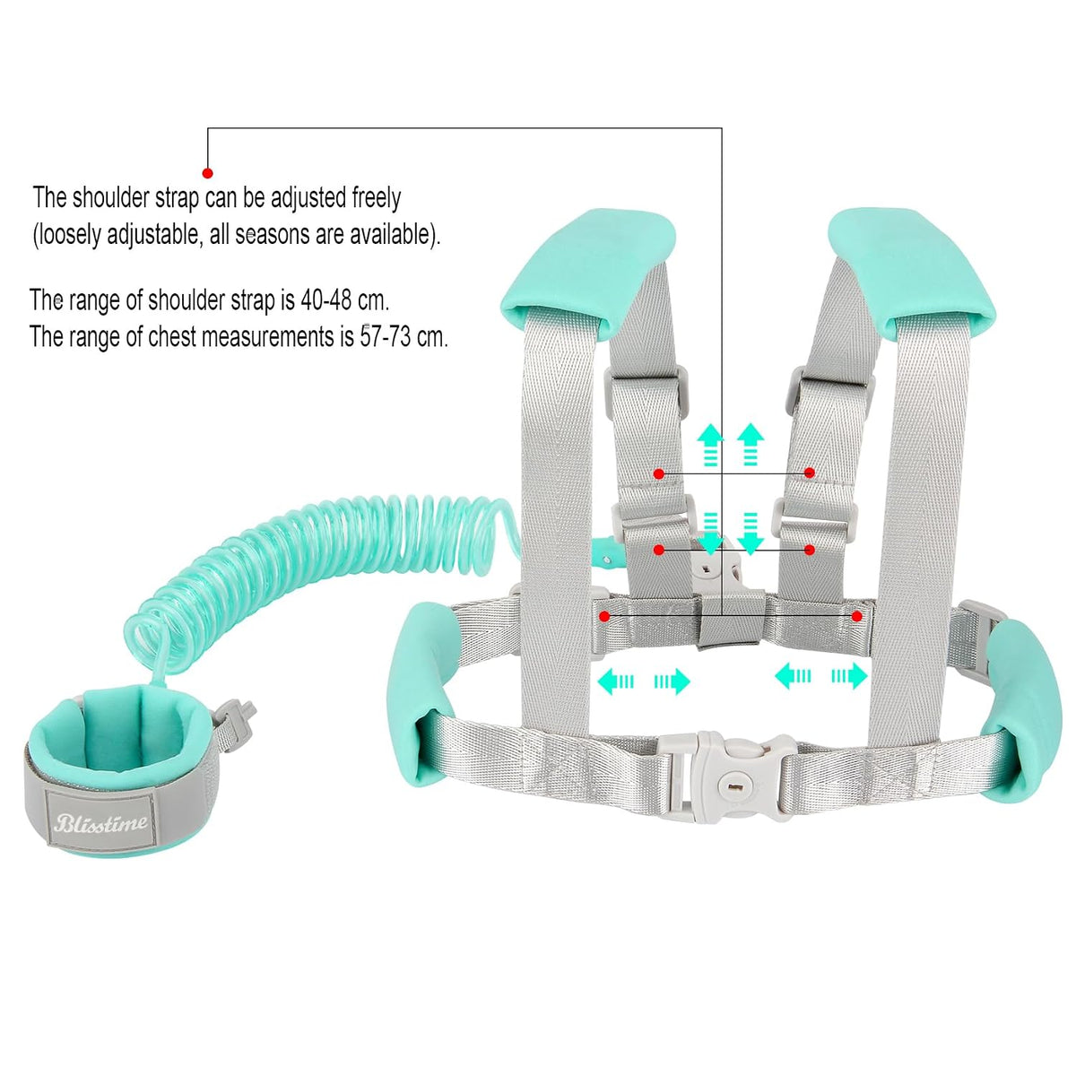 Blisstime Correa para niños pequeños 2 en 1 – Enlace de muñeca anti...