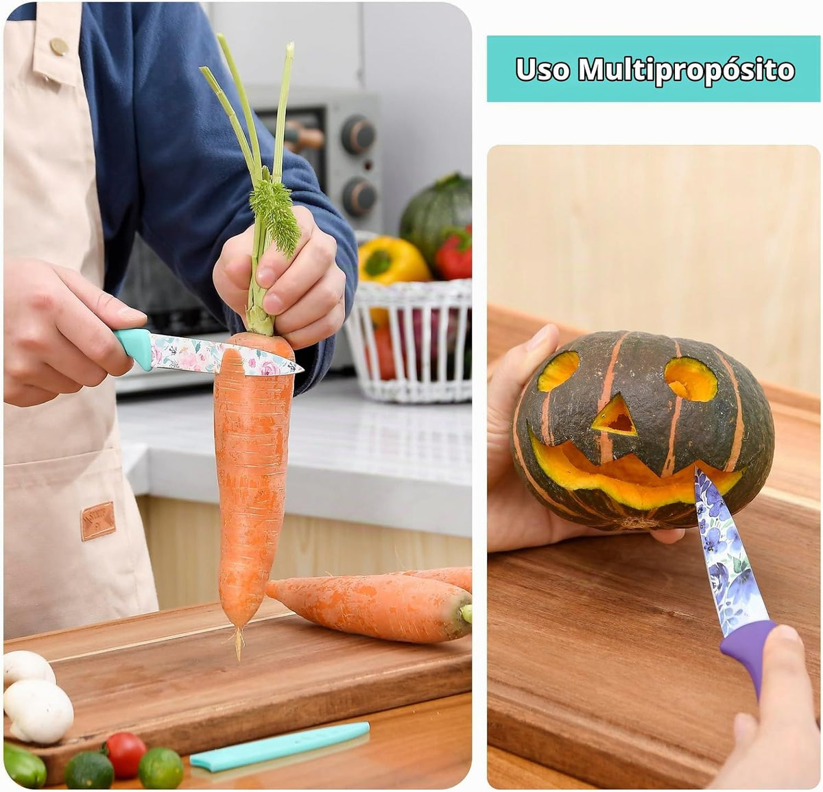 Juego de cuchillos UPTRUST, juego de cuchillos de cocina de 12 piez...