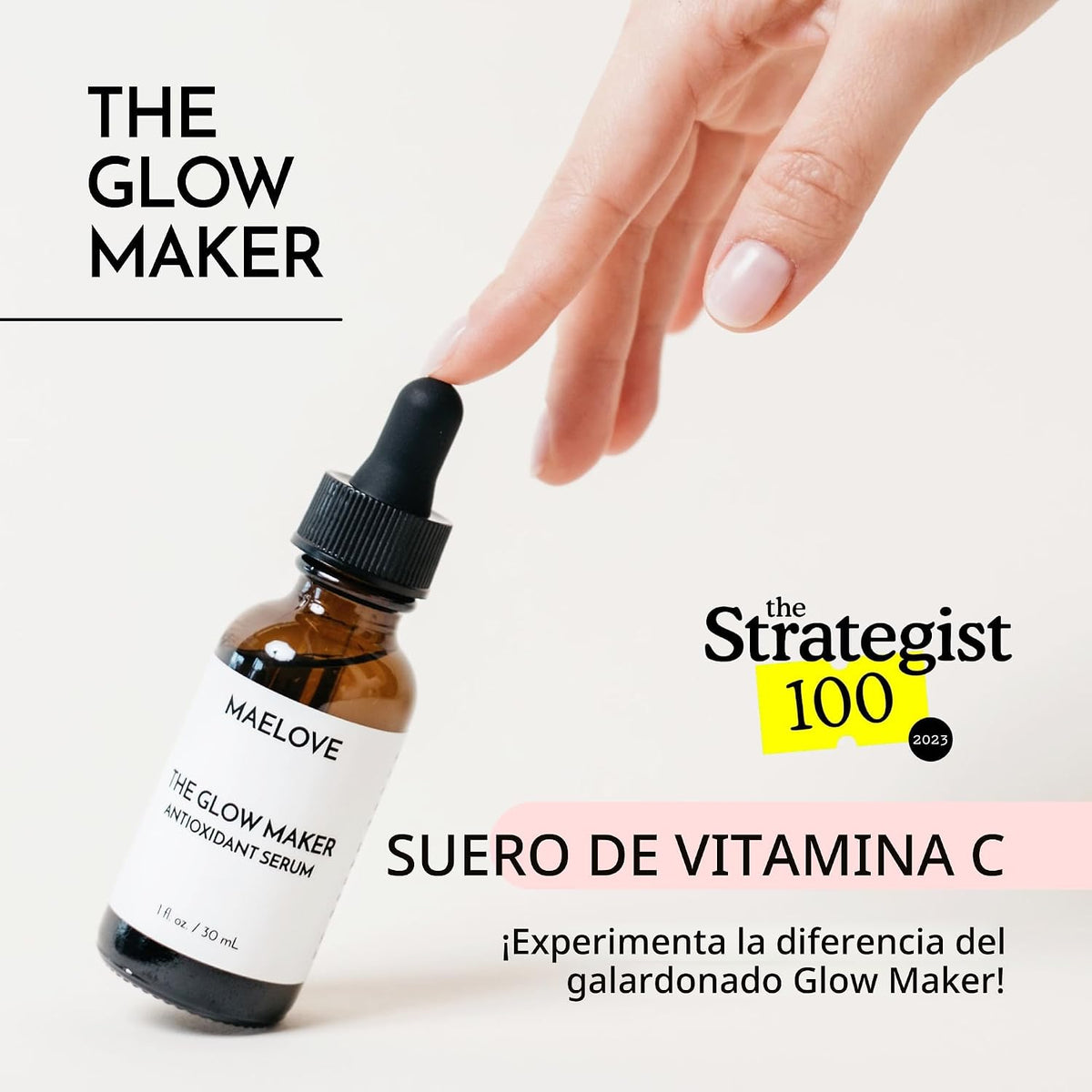 MAELOVE Glow Maker - Suero de vitamina C con vitamina E y ácido fer...