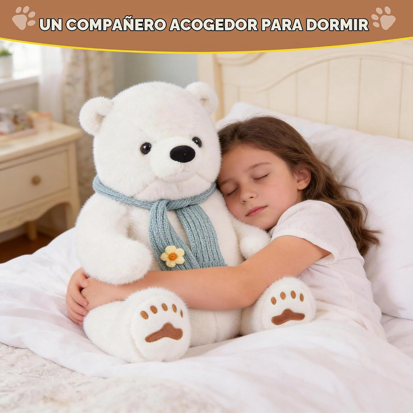 Riverwar Animal de Peluche de Oso Polar Grande, Juguete de Peluche...