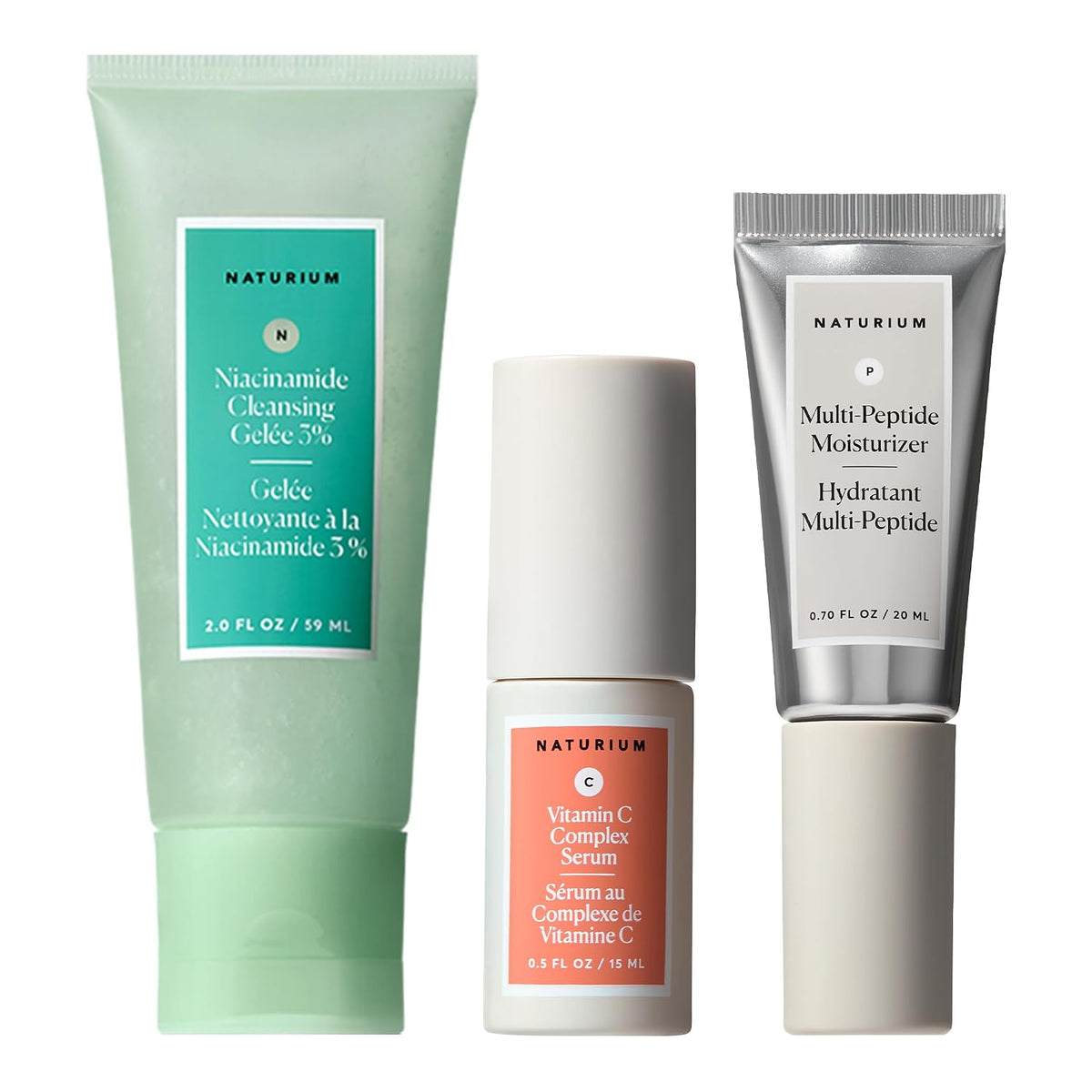 Naturium Skincare Starter Set, 3 piezas de rutina de cuidado de la...
