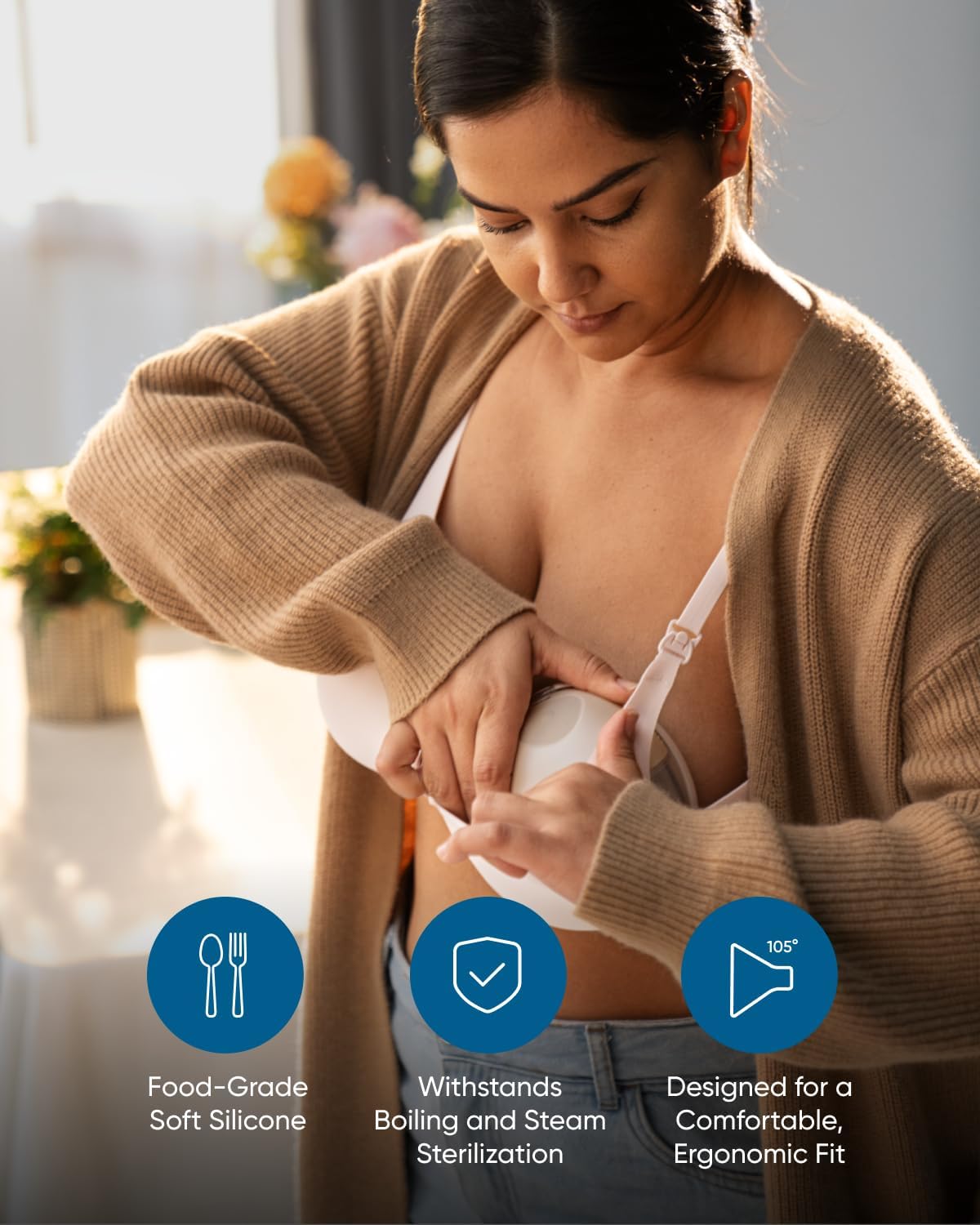 eufy - Brida original de 0.945 in (paquete de 2) e insertos de tama...