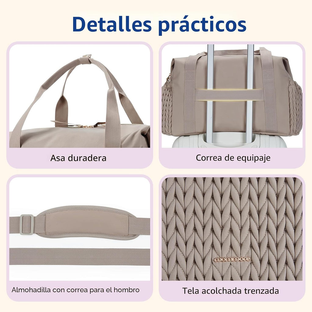 mommore - Bolso para pañales, bolsos de gran capacidad para viajes,...