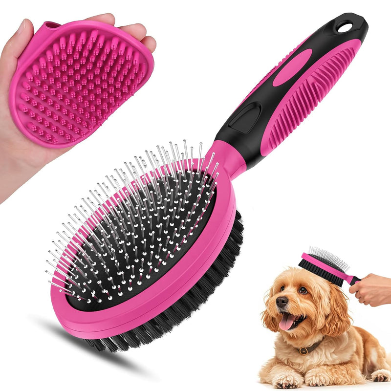 2 piezas de herramientas de aseo para mascotas - Cepillo de doble c...