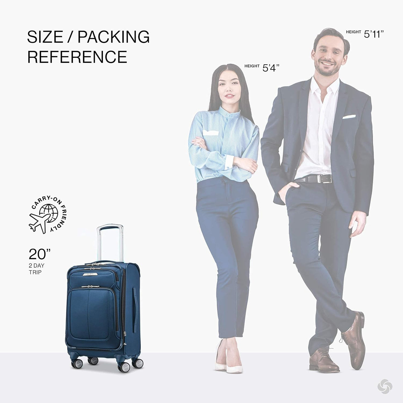 Samsonite SoLyte DLX Maleta de Mano Giratoria Expandible, azul (Med...