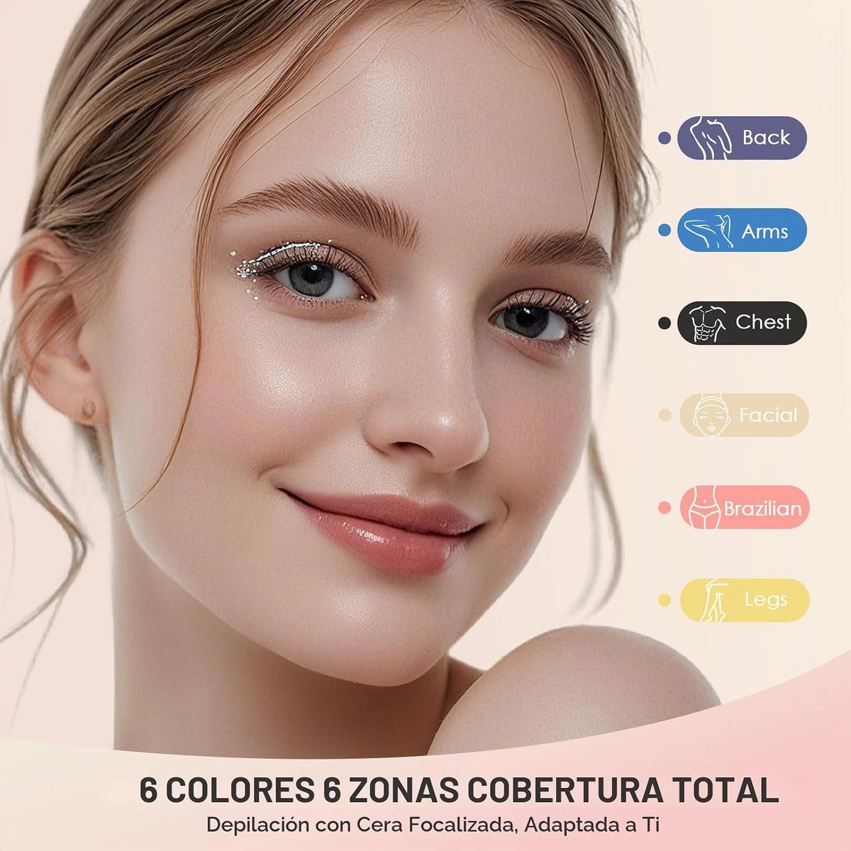 Kit de cera KeShi para mujeres y hombres, calentador de cera digita...