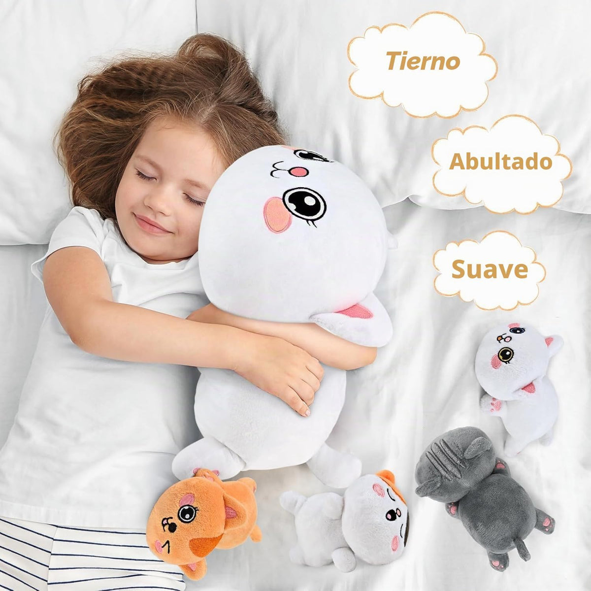 KMUYSL Juguetes de Peluche de Gatos para Niños de 0, 1, 2, 3, 4, 5,...