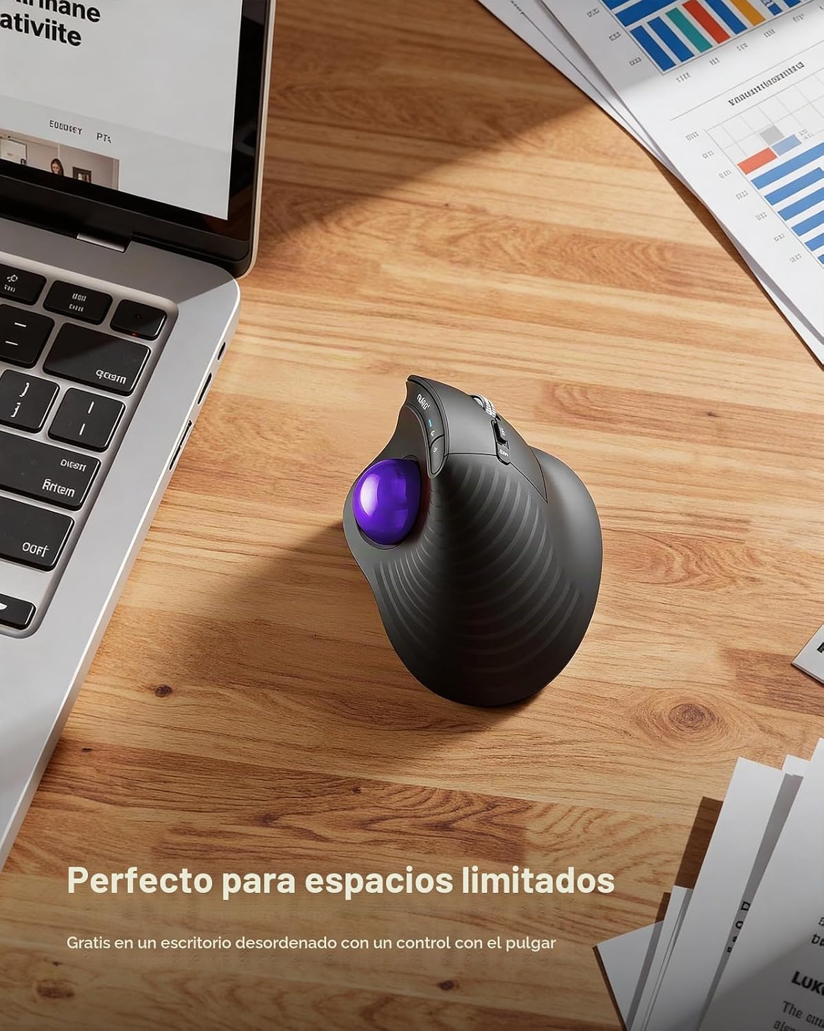 Nulea Control de pulgar de ratón de trackball vertical ergonómico |...