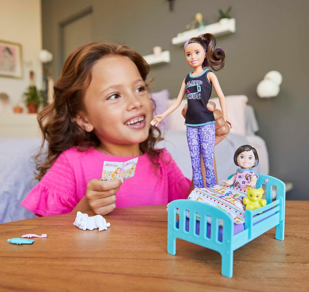 Juego de hora de dormir de Barbie Skipper Babysitters Inc. con muñe...