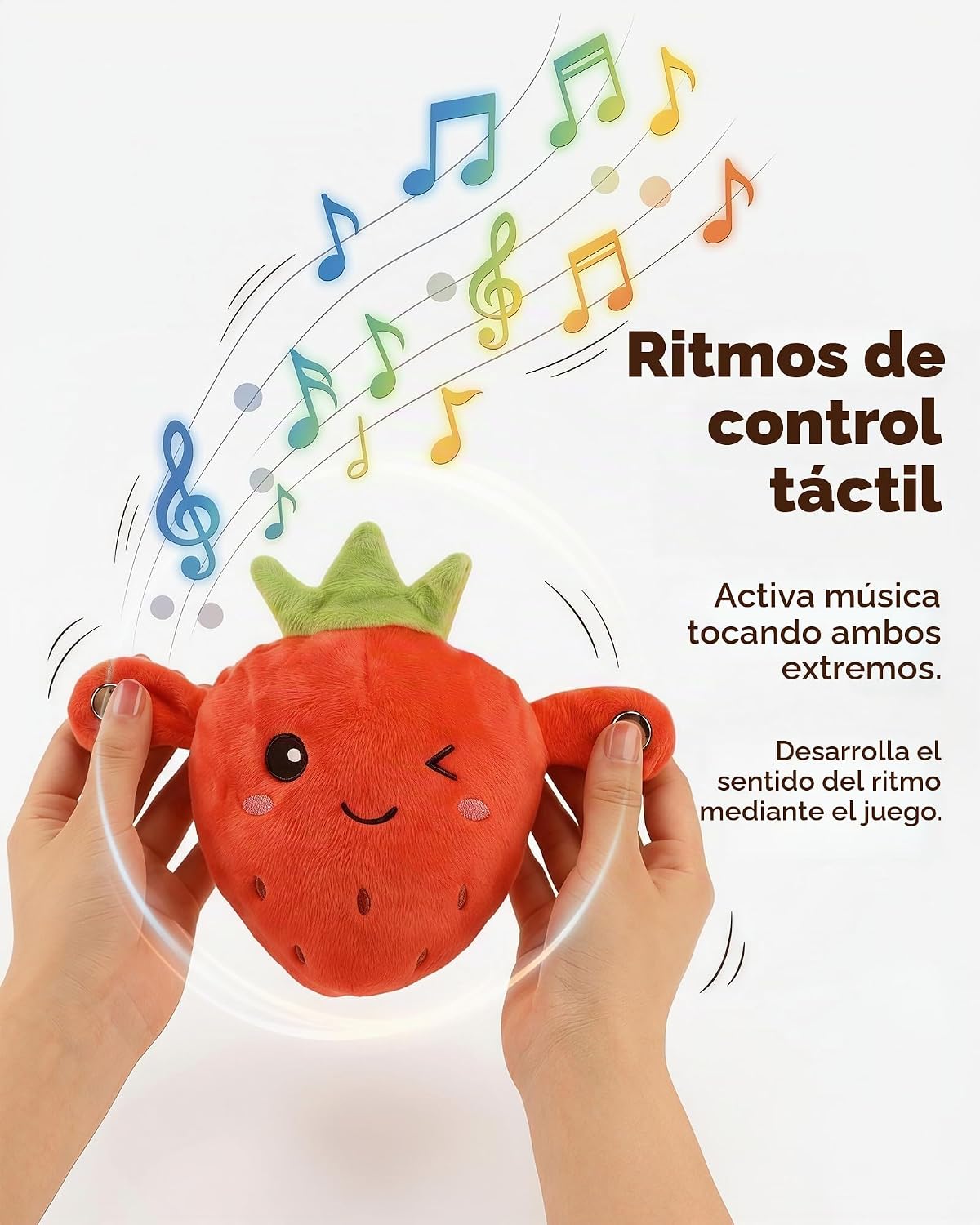 Juguete sensorial musical de felpa suave, juguete de peluche intera...