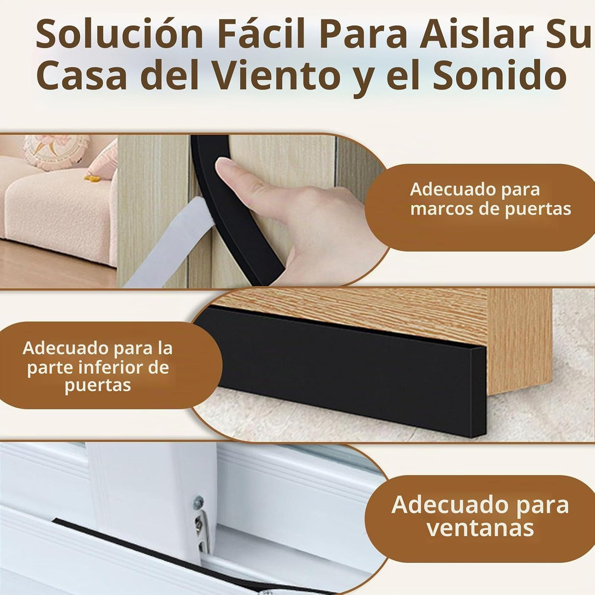 Cinta de sellado de espuma resistente a la intemperie de 16.4 pies,...