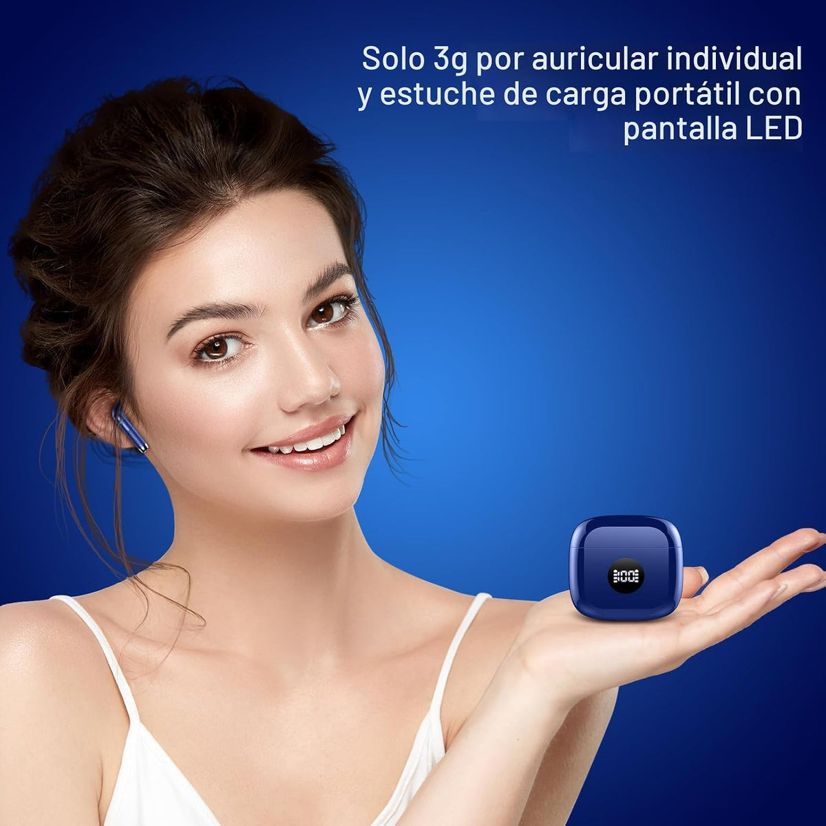 Auriculares inalámbricos, Bluetooth 5.4, auriculares con pantalla L...