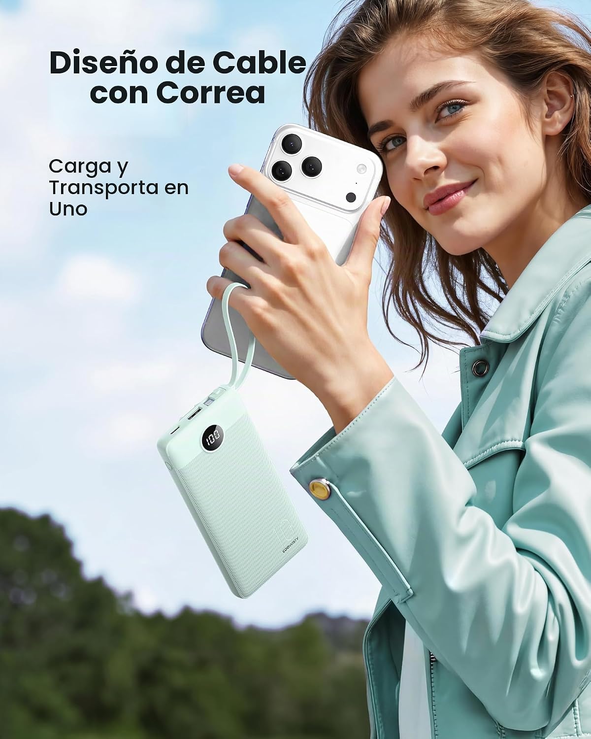 Coowisty Cargadores portátiles de 10000 mAh, banco de energía Slim...