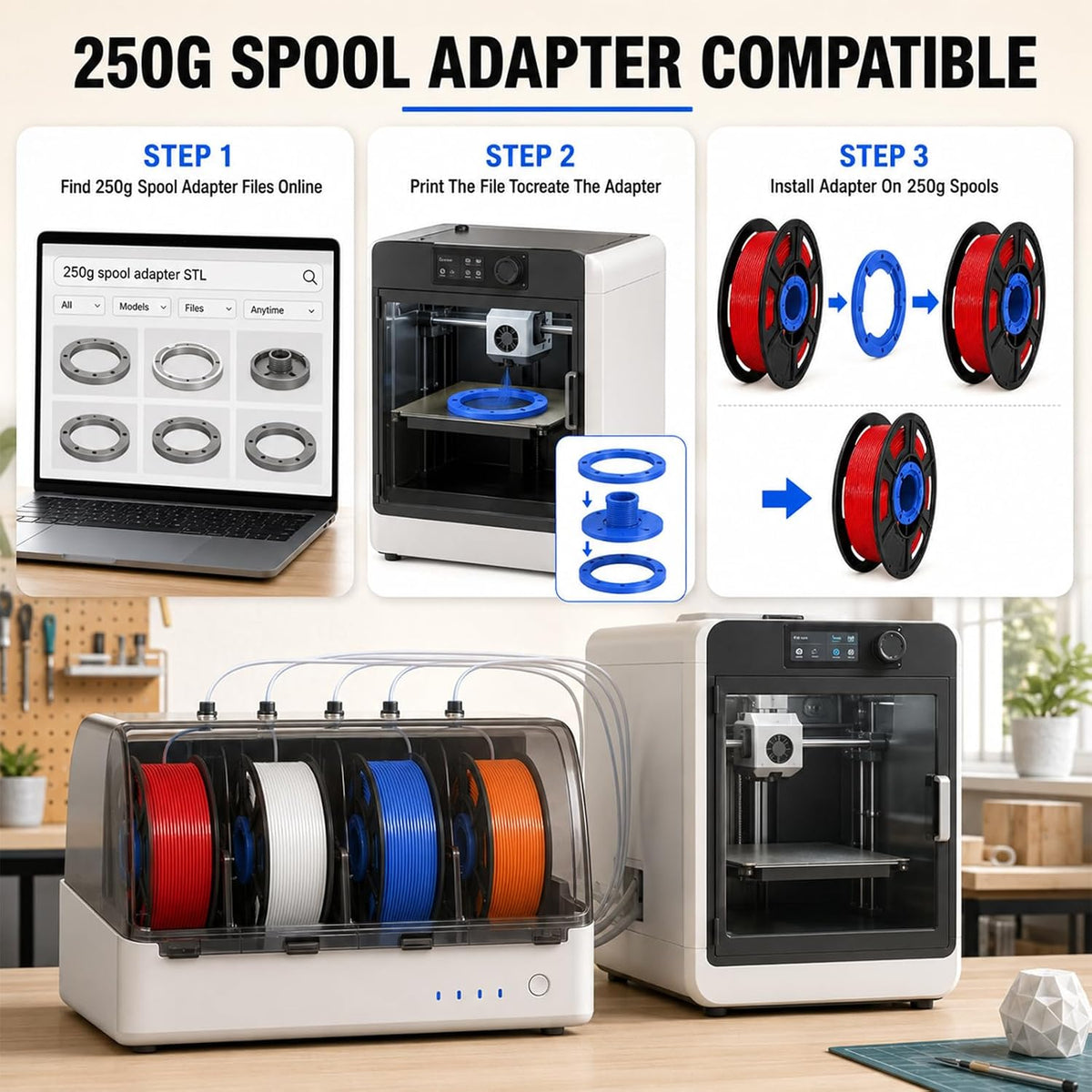 Colourbing Paquete de 8 filamentos para impresora 3D PLA+ de 8 colo...