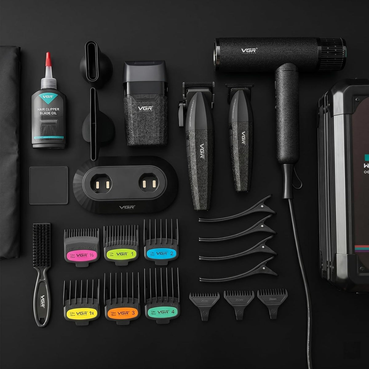 VGR 640 S4 Combo de peluquero profesional 4 en 1 para hombres, cort...