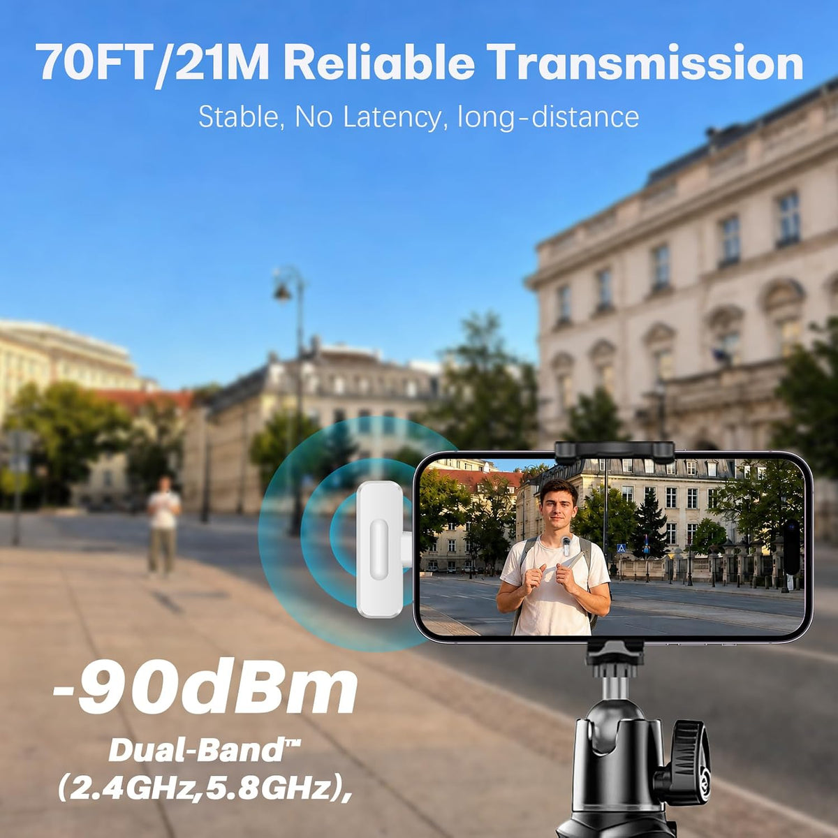 wedaniya Mini micrófono inalámbrico Lavalier para iPhone, Android,...
